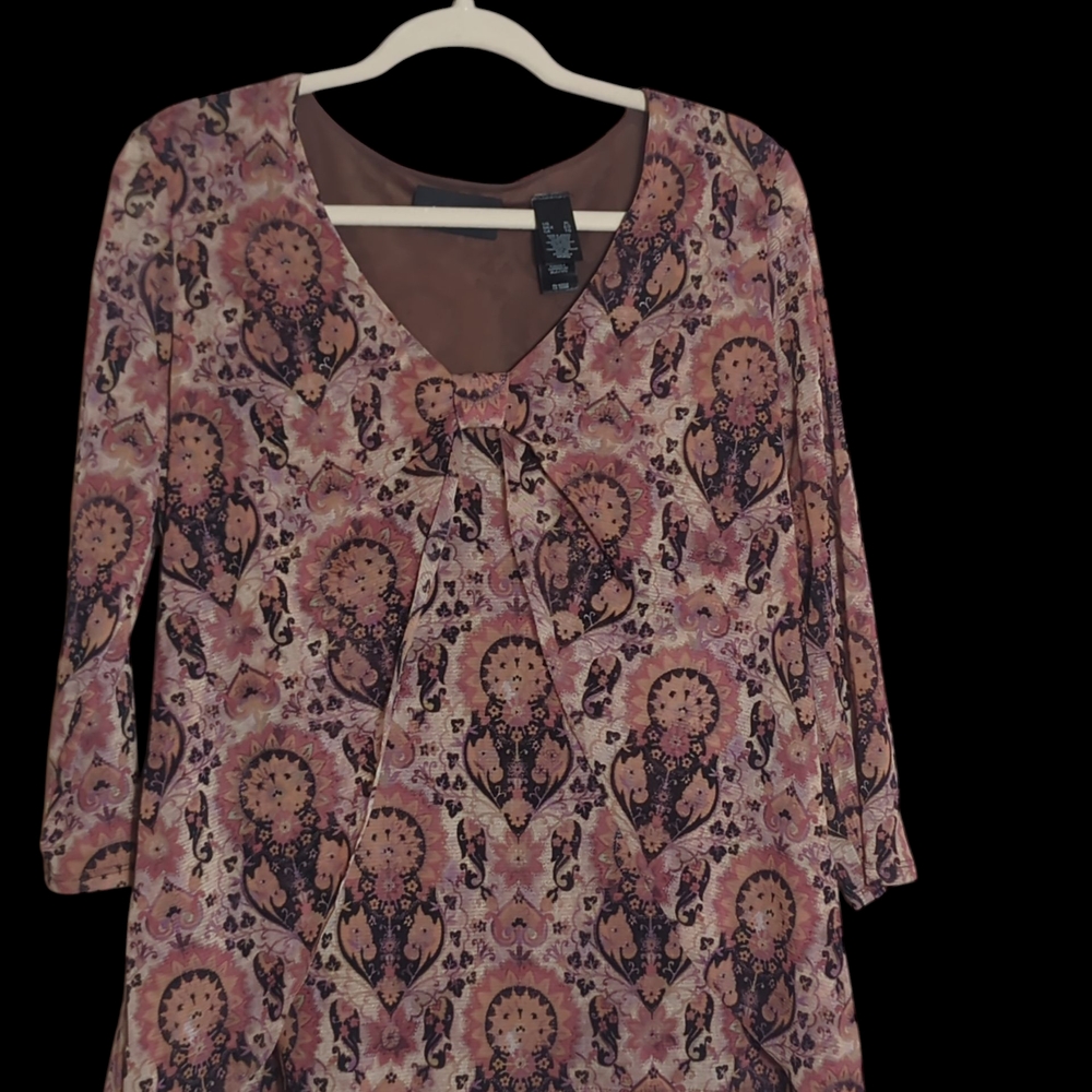 Access Elegant Pink Patterned Women's Top